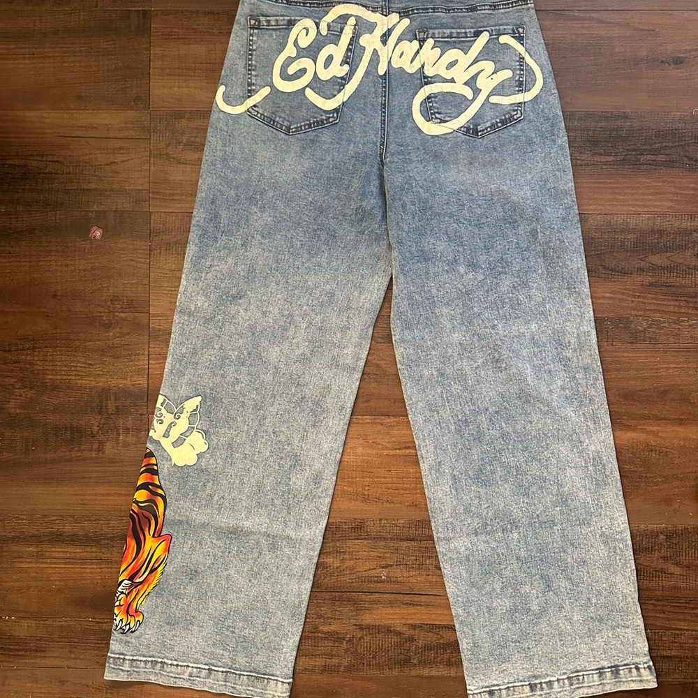 Ed Hardy Women's Blue Denim Jeans - Picture 7 of 7